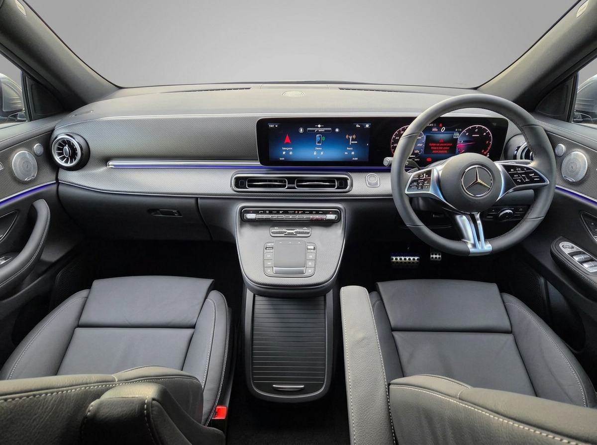Mercedes-Benz V Class — V300d Extra-Long Premium, 75 plate — Exterior AMG design package, Obsidian Black metallic with black leather, 8 seats