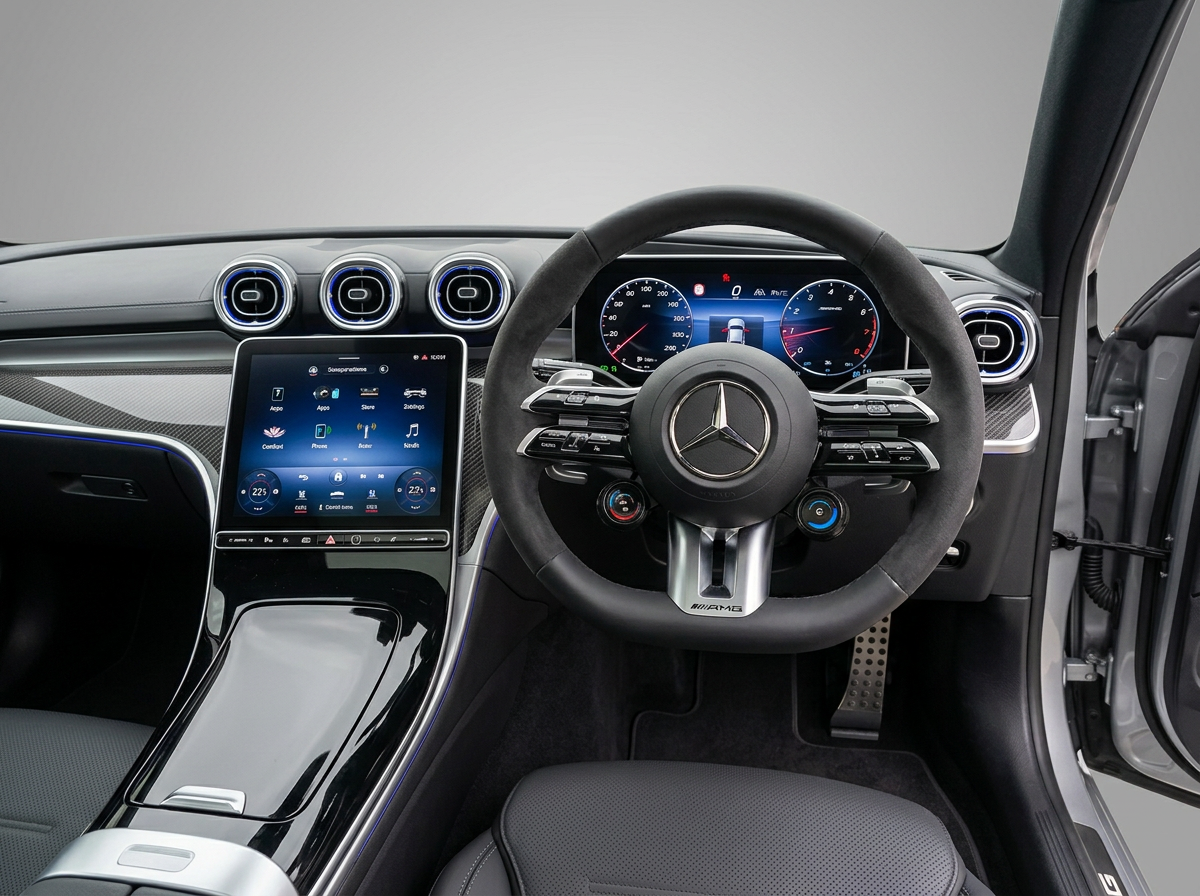 Mercedes-Benz C Class — 2.0 C63 6.1kWh AMG S E Performance Night Edition (Premium Plus) SpdS MCT 4MATIC+ Euro 6 (s/s) 4dr — January 2024/73 C63 S E Performance 4Matic+ saloon, 680bhp plug-in hybrid from a 1991cc four-cylinder, returning a combined 41mpg