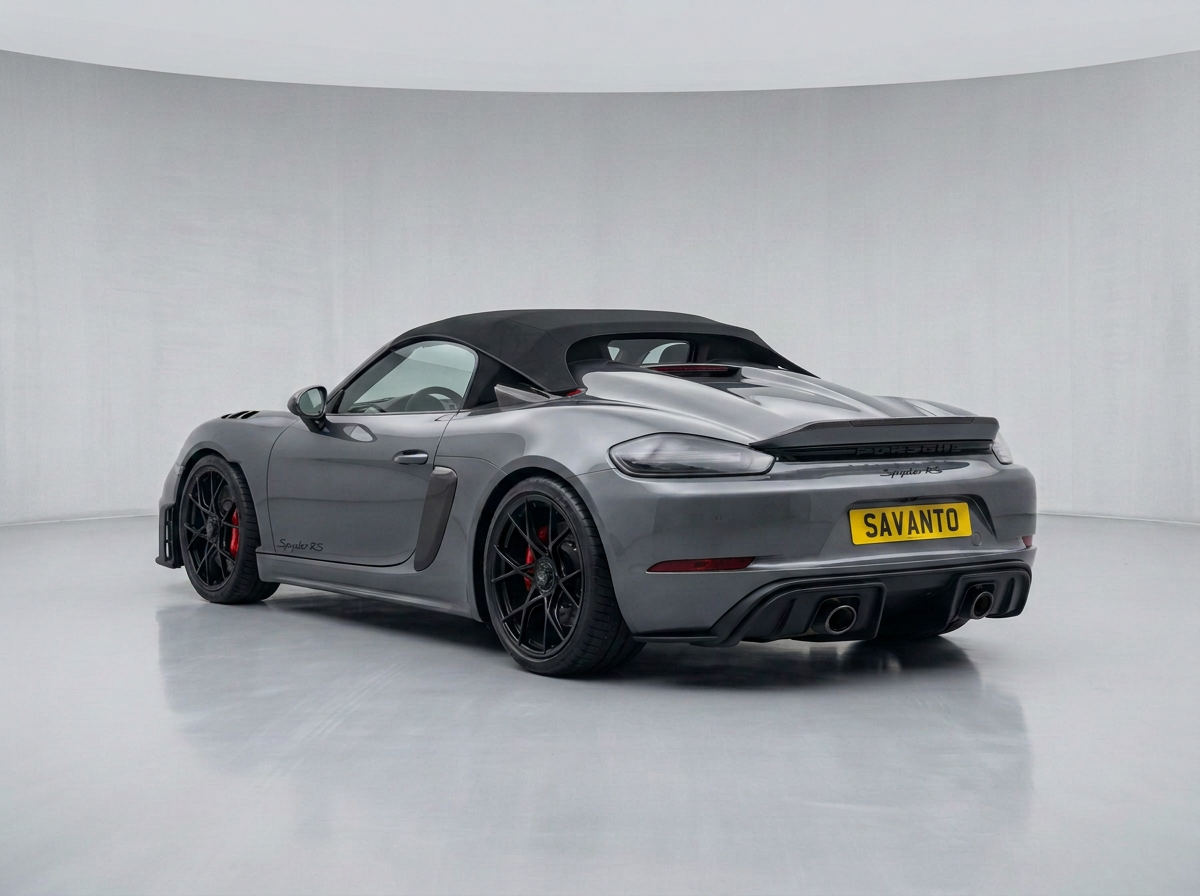 Porsche 718 Spyder — 4.0 RS Spyder PDK Euro 6 (s/s) 2dr — Vanadium Grey metallic, full Weissach package, PCCB ceramic brakes, front axle lift, over £30,000 of factory options
