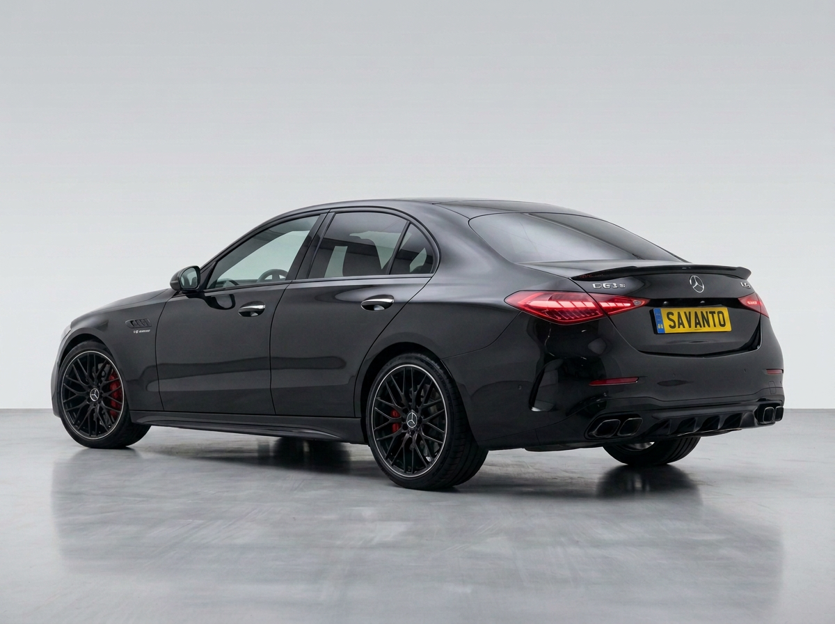 Mercedes-Benz C Class — 2.0 C63 6.1kWh AMG S E Performance Night Edition (Premium Plus) SpdS MCT 4MATIC+ Euro 6 (s/s) 4dr — January 2024/73 C63 S E Performance 4Matic+ saloon, 680bhp plug-in hybrid from a 1991cc four-cylinder, returning a combined 41mpg