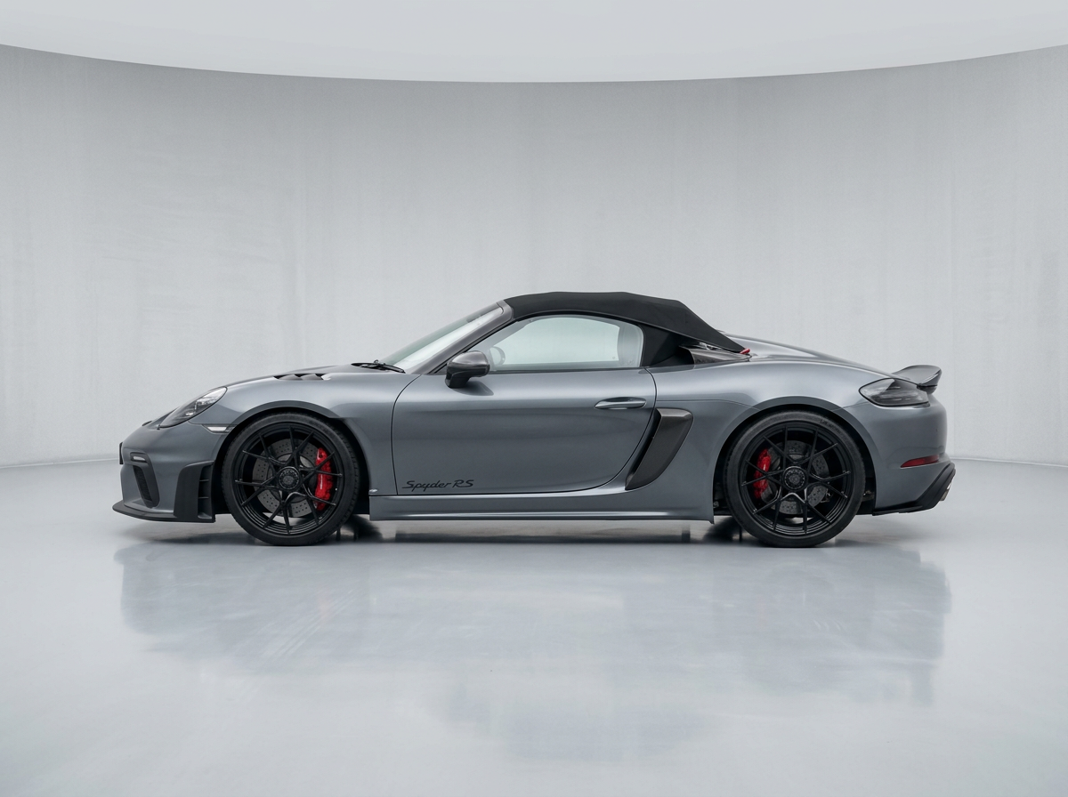 Porsche 718 Spyder — 4.0 RS Spyder PDK Euro 6 (s/s) 2dr — Vanadium Grey metallic, full Weissach package, PCCB ceramic brakes, front axle lift, over £30,000 of factory options