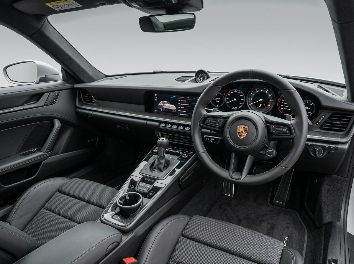 Porsche 911 — 4.0 992.2 GT3 Touring PDK — GT Silver metallic, black interior with contrast GT Silver stitching, Lightweight Package, PCCB in black high gloss, tinted HD Matrix LED, front axle lift